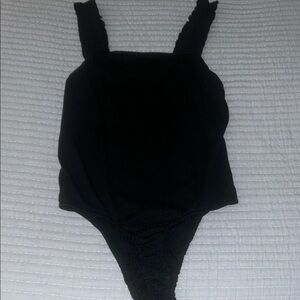 Listicle Black Womens Bodysuit